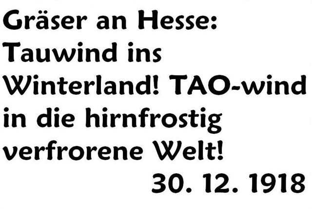 Brief an Hesse 1918