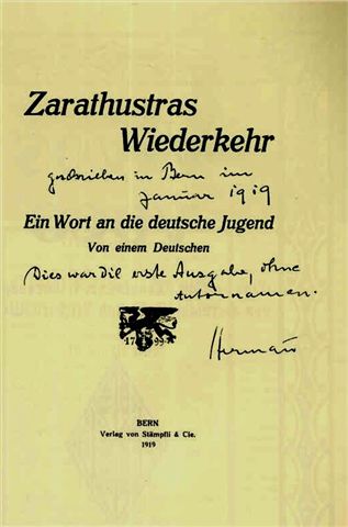 Zarathustras Wiederkehr