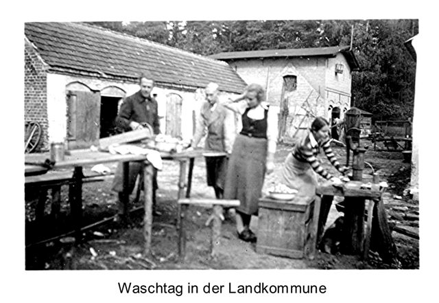 Waschtag in der Landkommune Grünhorst